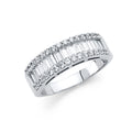 14K Yellow Gold CZ Wedding & Eternity Band - RG749