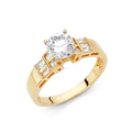 14K Yellow Gold Fancy CZ & Mother's Ring - RG750