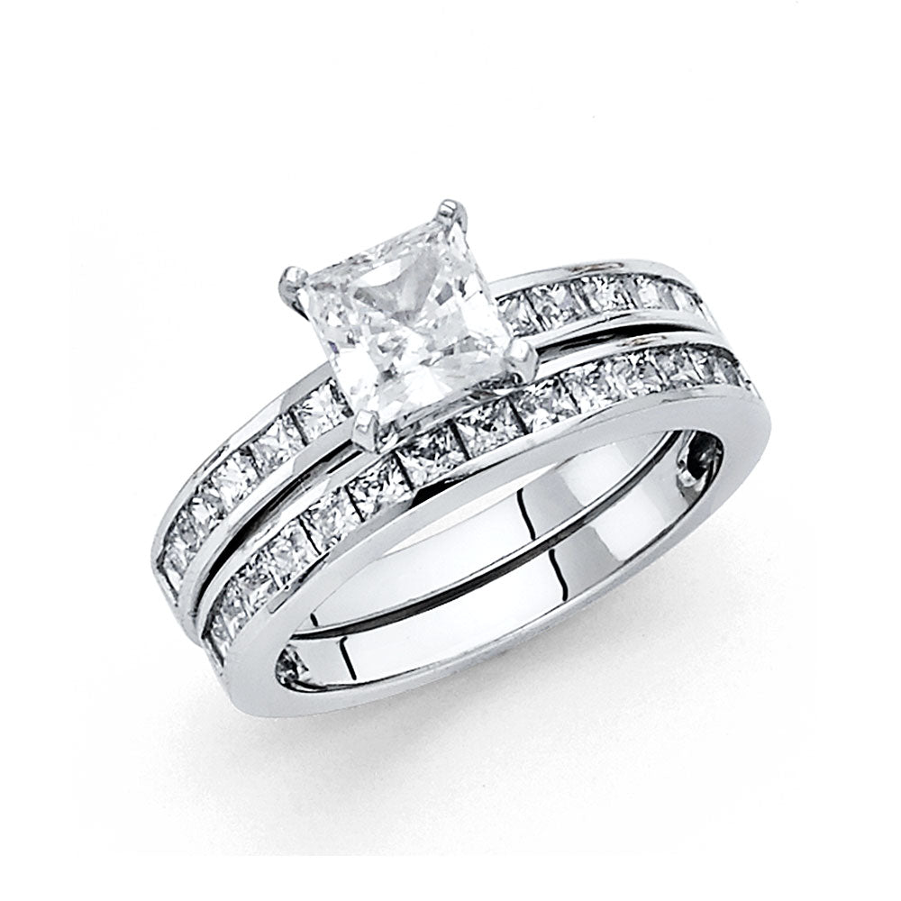 14K Yellow Gold CZ Engagement Ring - RG780 - Image 781