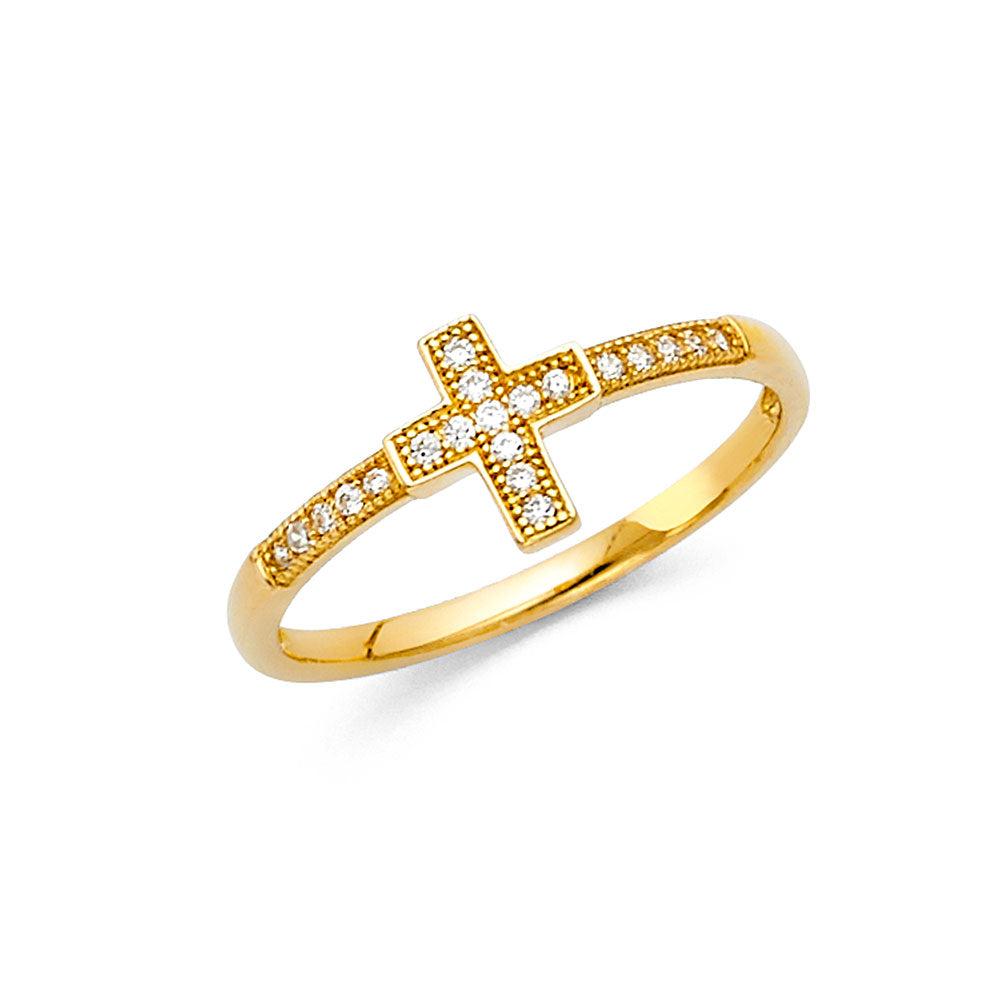 14K Yellow Gold Religious, 15 Años & Crown Ring - RG791