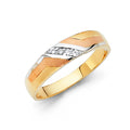 14K Yellow Gold CZ Trio Set - RG795
