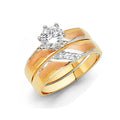 14K Yellow Gold CZ Trio Set - RG796 - Image 797