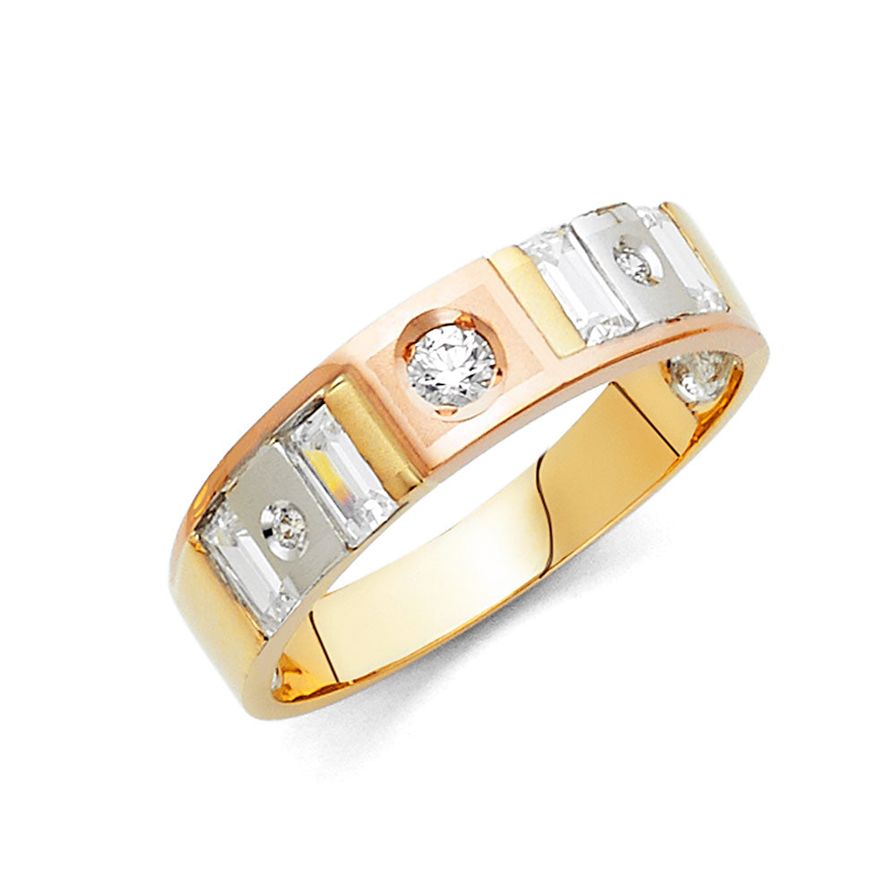 14K Yellow Gold CZ Trio Set - RG813