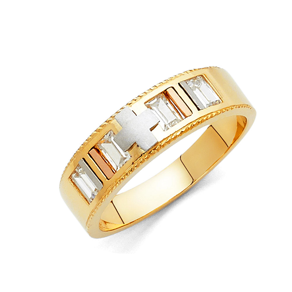 14K Yellow Gold CZ Trio Set - RG816