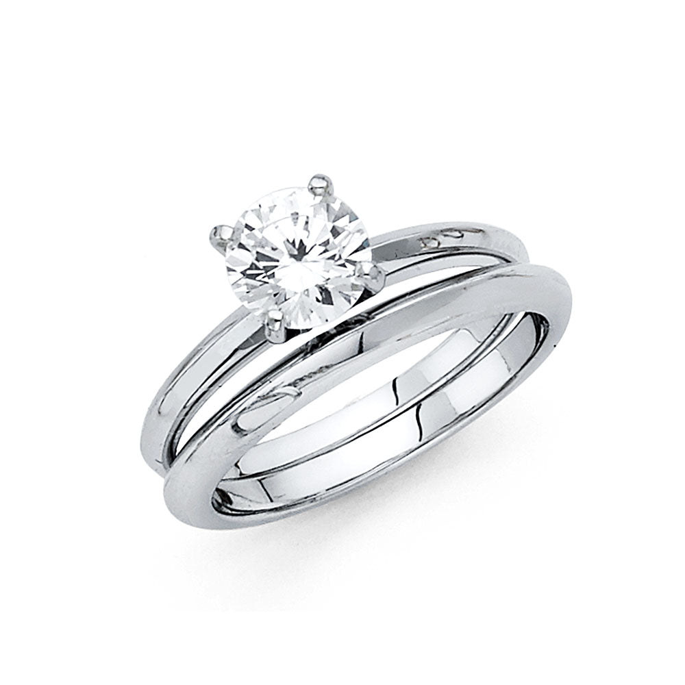 14K Yellow Gold CZ Engagement Ring - RG871 - Image 1108
