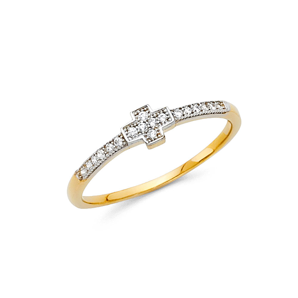 14K Yellow Gold Religious, 15 Años & Crown Ring - RG882