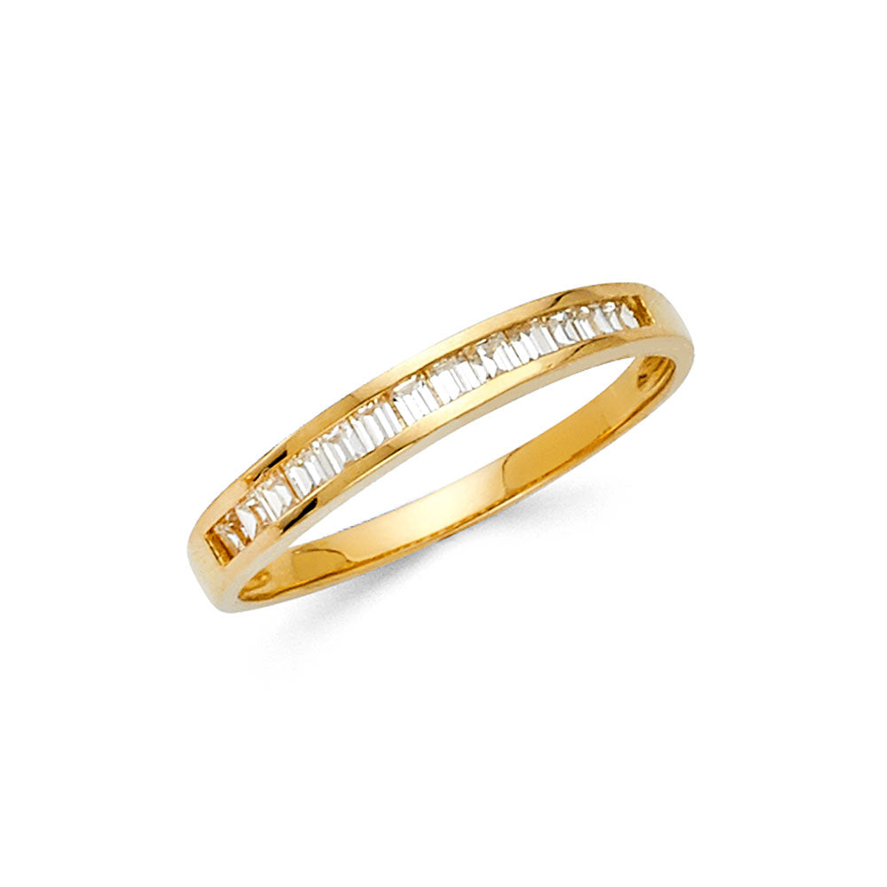 14K Yellow Gold CZ Engagement Ring - RG886