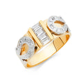 14K Yellow Gold CZ Trio Set - RG915
