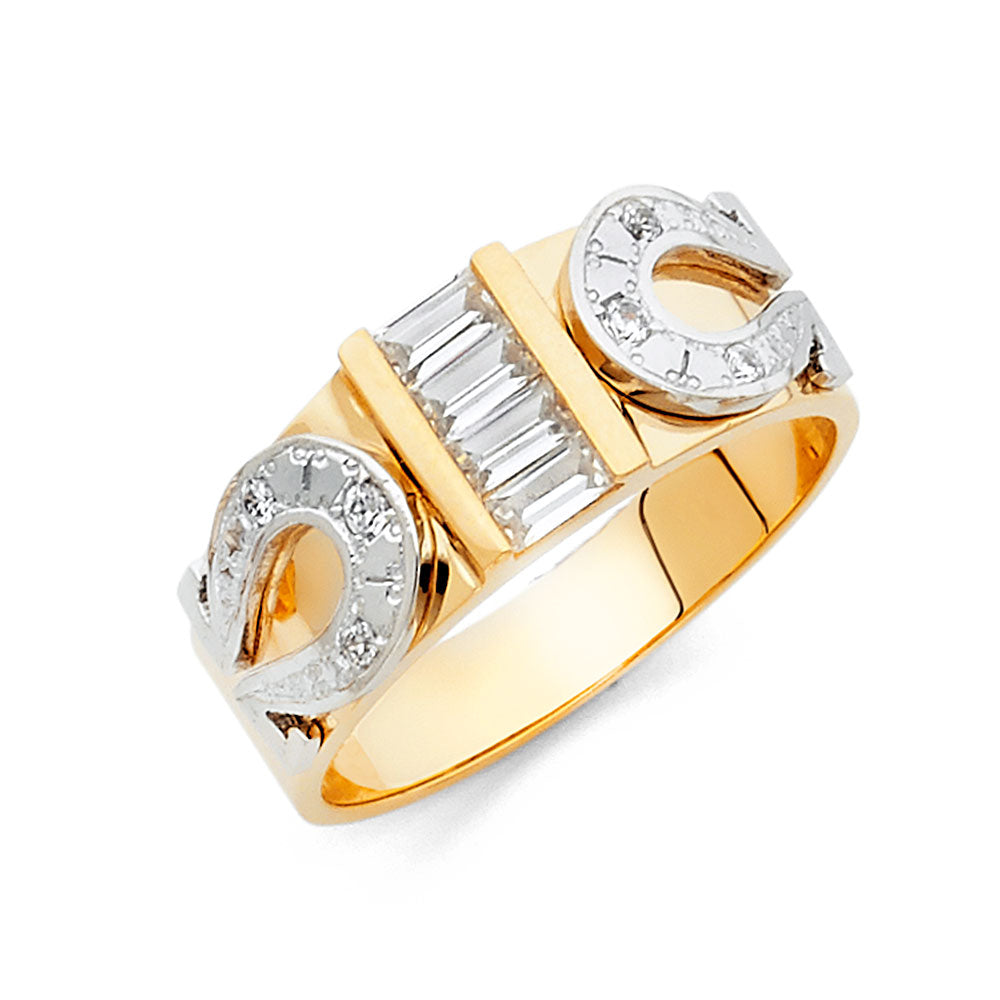 14K Yellow Gold CZ Trio Set - RG915