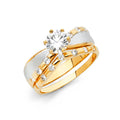 14K Yellow Gold CZ Trio Set - RG919 - Image 920