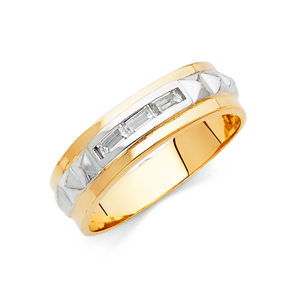 14K Yellow Gold CZ Trio Set - RG924