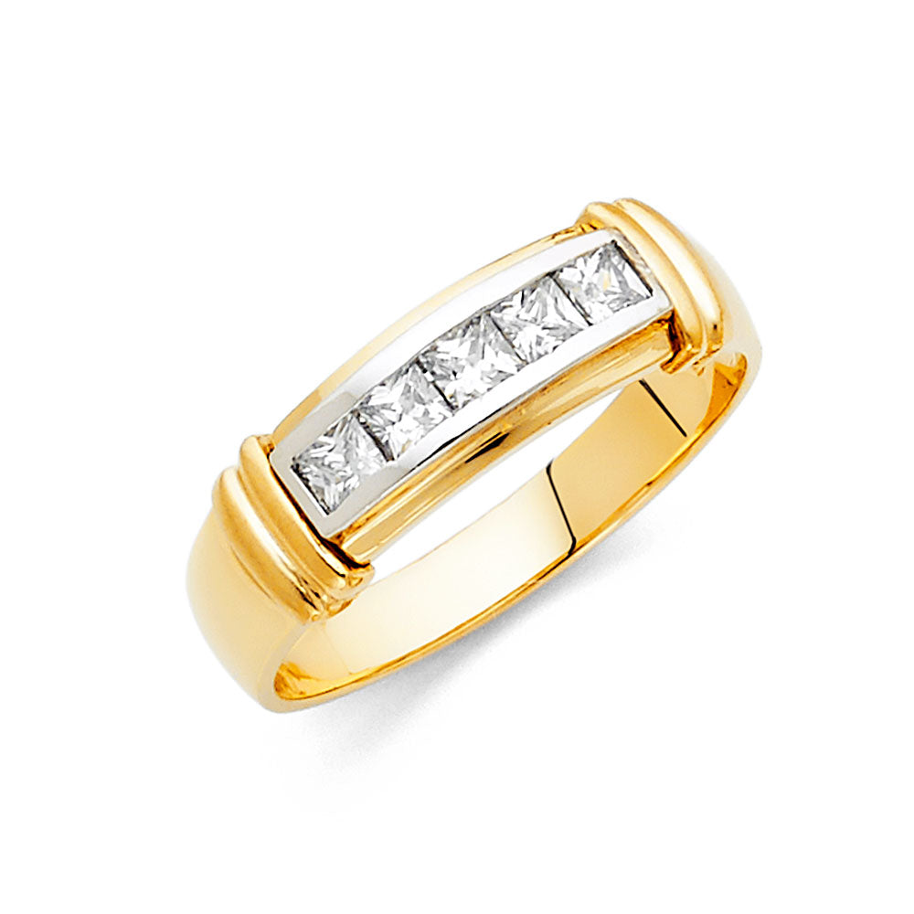 14K Yellow Gold CZ Trio Set - RG930
