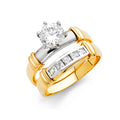 14K Yellow Gold CZ Trio Set - RG931 - Image 932