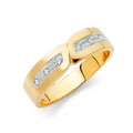 14K Yellow Gold CZ Trio Set - RG936