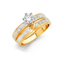 14K Yellow Gold CZ Trio Set - RG937 - Image 938