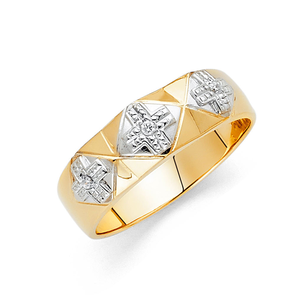 14K Yellow Gold CZ Trio Set - RG951