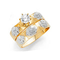 14K Yellow Gold CZ Trio Set - RG952 - Image 953