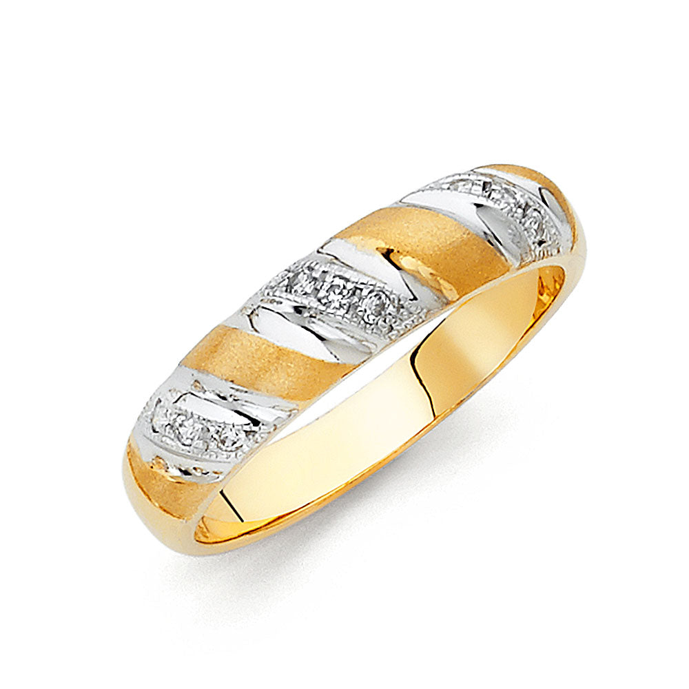 14K Yellow Gold CZ Trio Set - RG957