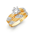 14K Yellow Gold CZ Trio Set - RG958 - Image 959