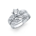14K Yellow Gold CZ Trio Set - RG973 - Image 974