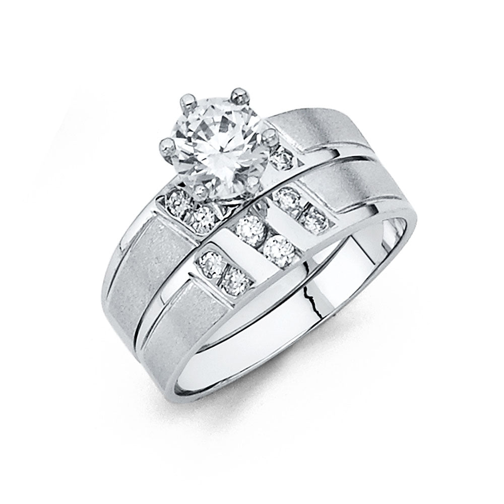 14K Yellow Gold CZ Trio Set - RG976 - Image 977