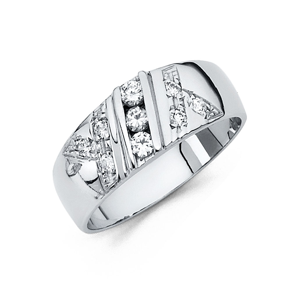 14K Yellow Gold CZ Trio Set - RG978