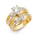 14K Yellow Gold CZ Trio Set - RG1003 - Image 1004