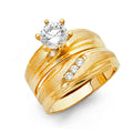 14K Yellow Gold CZ Trio Set - RG1006 - Image 1007