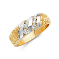 14K Yellow Gold CZ Trio Set - RG1008