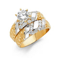 14K Yellow Gold CZ Trio Set - RG1009 - Image 1010