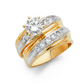 14K Yellow Gold CZ Trio Set - RG1012 - Image 1013