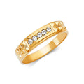 14K Yellow Gold CZ Trio Set - RG1038