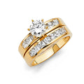 14K Yellow Gold CZ Trio Set - RG1042 - Image 1043