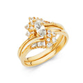 14K Yellow Gold CZ Engagement Ring - RG1048