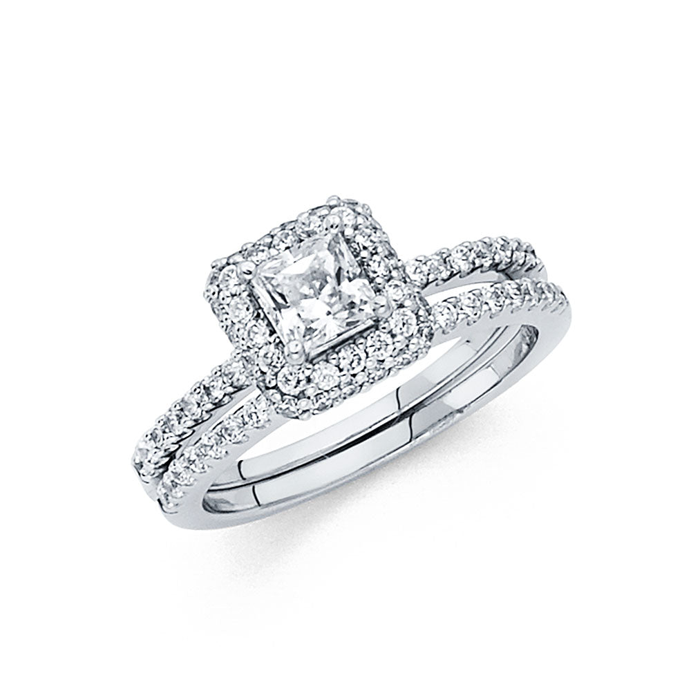 14K Yellow Gold CZ Bridal Set - RG1080 - Image 1081