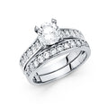 14K Yellow Gold CZ Bridal Set - RG1086 - Image 1087