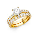 14K Yellow Gold CZ Bridal Set - RG1090 - Image 1091