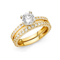 14K Yellow Gold CZ Bridal Set - RG1094 - Image 1095