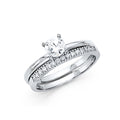 14K Yellow Gold CZ Bridal Set - RG1111 - Image 1112