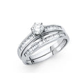 14K Yellow Gold CZ Engagement Ring - RG1113