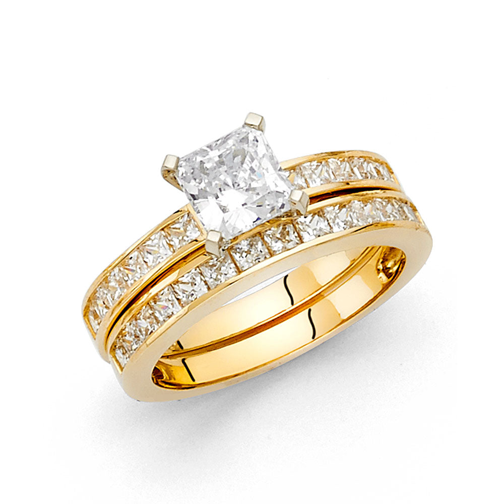14K Yellow Gold CZ Engagement Ring - RG1116 - Image 1117