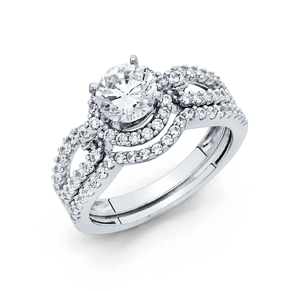 14K Yellow Gold CZ Bridal Set - RG1127
