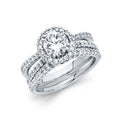 14K Yellow Gold CZ Bridal Set - RG1130