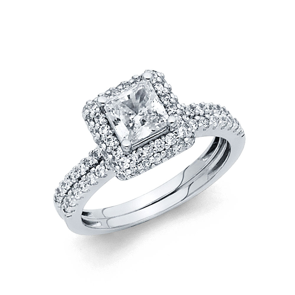 14K Yellow Gold CZ Bridal Set - RG1134 - Image 1135