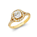 14K Yellow Gold Fancy CZ & Mother's Ring - RG1136
