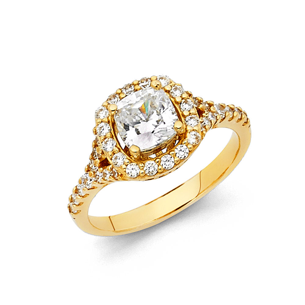 14K Yellow Gold Fancy CZ & Mother's Ring - RG1136