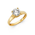 14K Yellow Gold CZ Engagement Ring - RG1146
