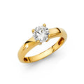 14K Yellow Gold Fancy CZ & Mother's Ring - RG1148