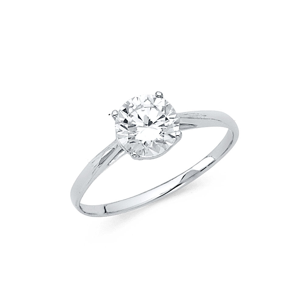 14K Yellow Gold CZ Engagement Ring - RG1157