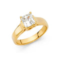 14K Yellow Gold CZ Engagement Ring - RG1164